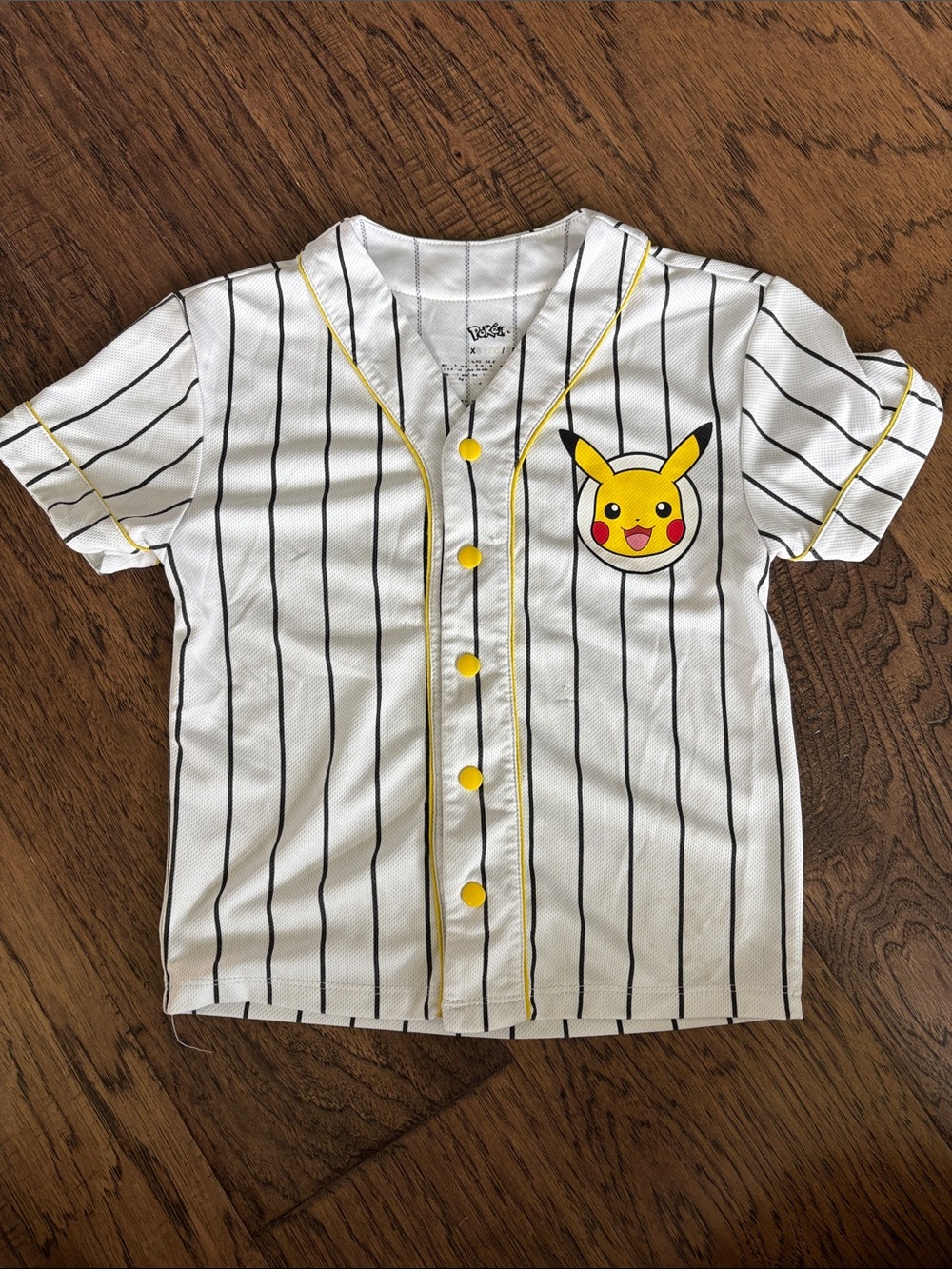 Pokemon Pikachu Kids' Pinstripe Baseball Buttondown